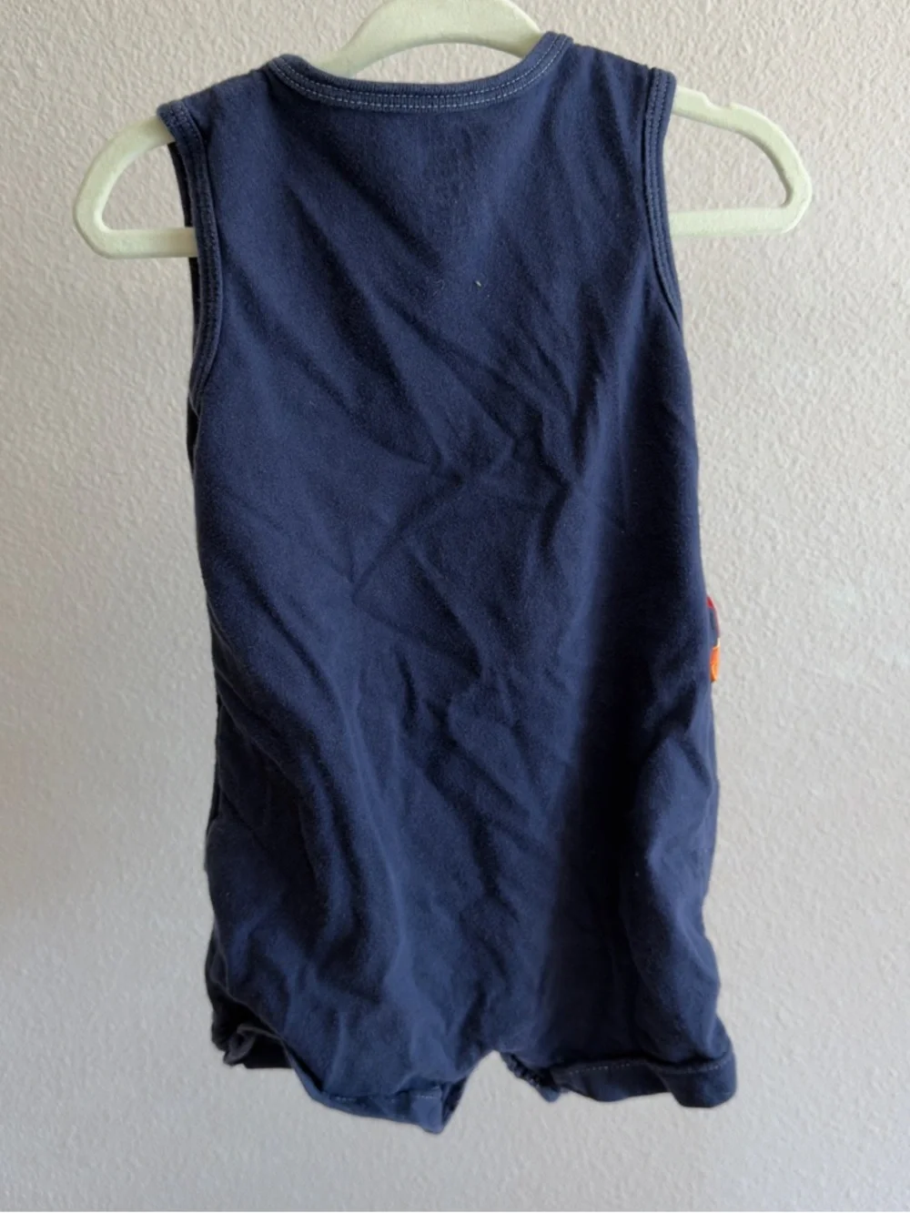 Child of Mine Carter’s 18M Navy Romper Beach Summer Snap Bubble 100% Cotton